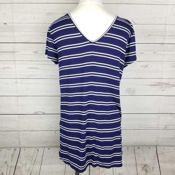Anthropologie Bordeaux Striped Tee - Picture 3 of 8